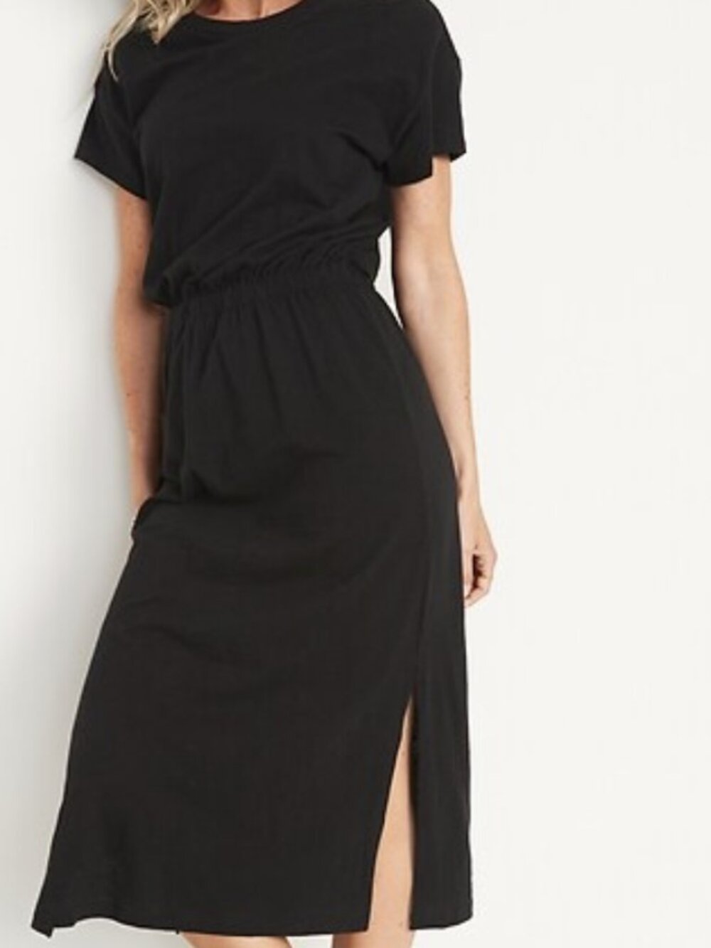 Old Navy Black Maxi Dress with Side Slits